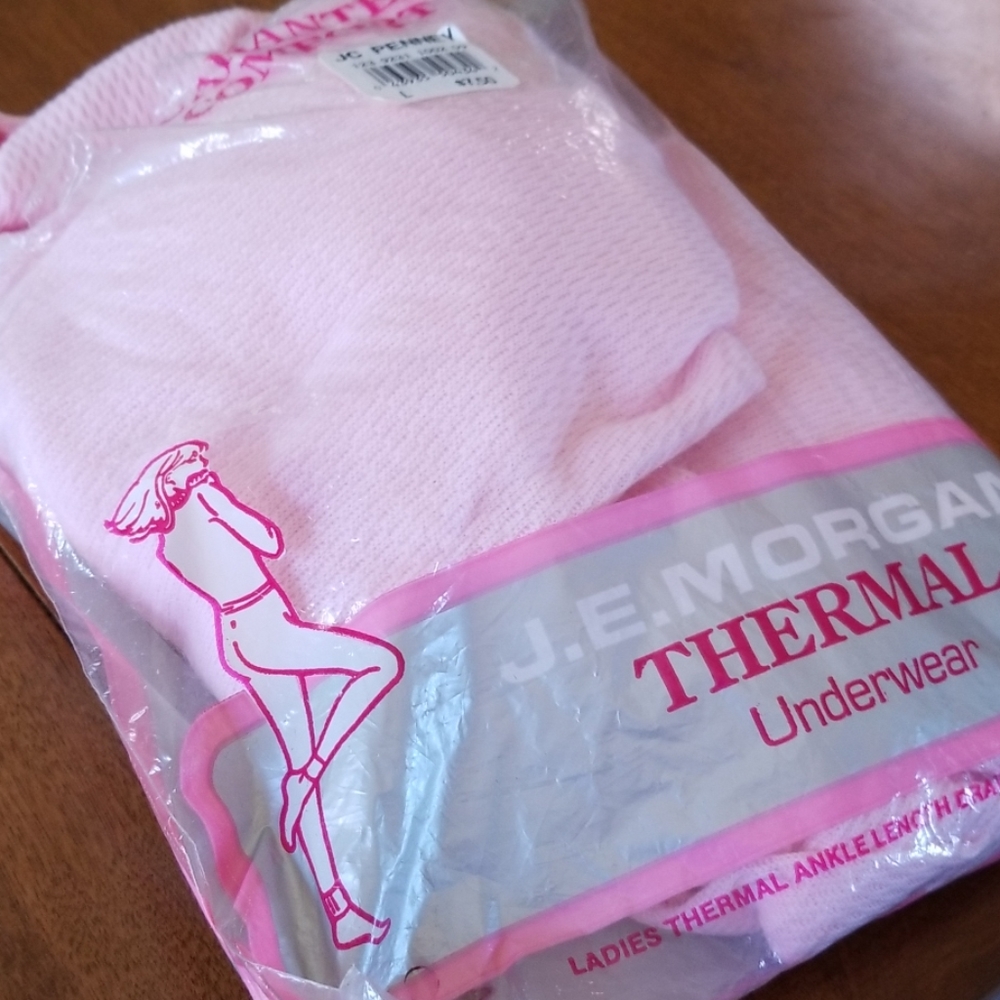 Pink thermal  underwear  set